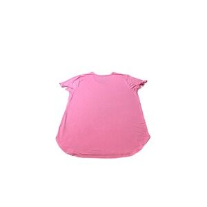Terra & Sky Womens Size 1X Pullover Short Sleeve T-Shirt‎ pink V-Neck Tunic